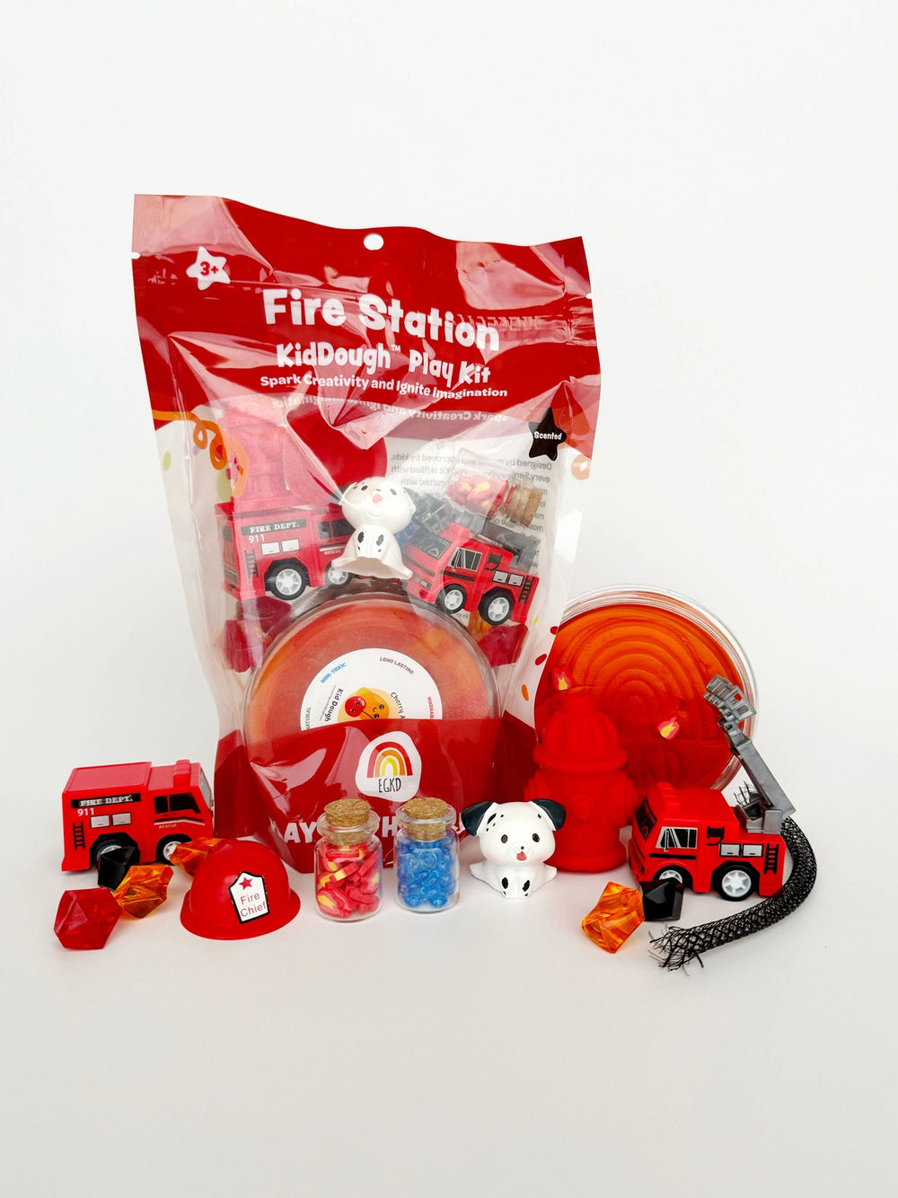 Fire Station (Cherry Mango) Kiddough Play Kit