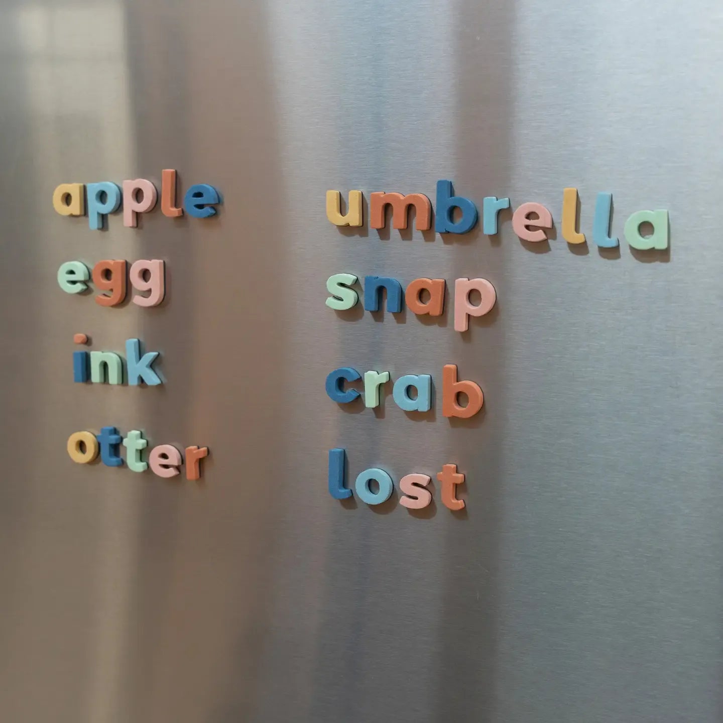 1" 140pc Lowercase Magnetic Letters in Rainbow Dream The Type Set Co. Lil Tulips