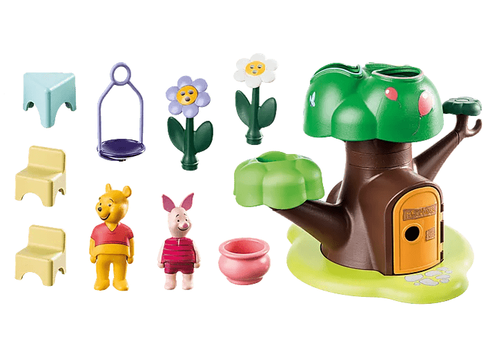 1.2.3 & Disney: Winnie's & Piglet's Tree House 71316 Playmobil Toys Lil Tulips