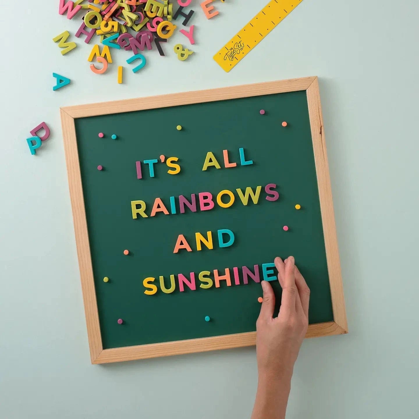 1" 200pc Rainbow Pop Magnetic Letters The Type Set Co. Lil Tulips