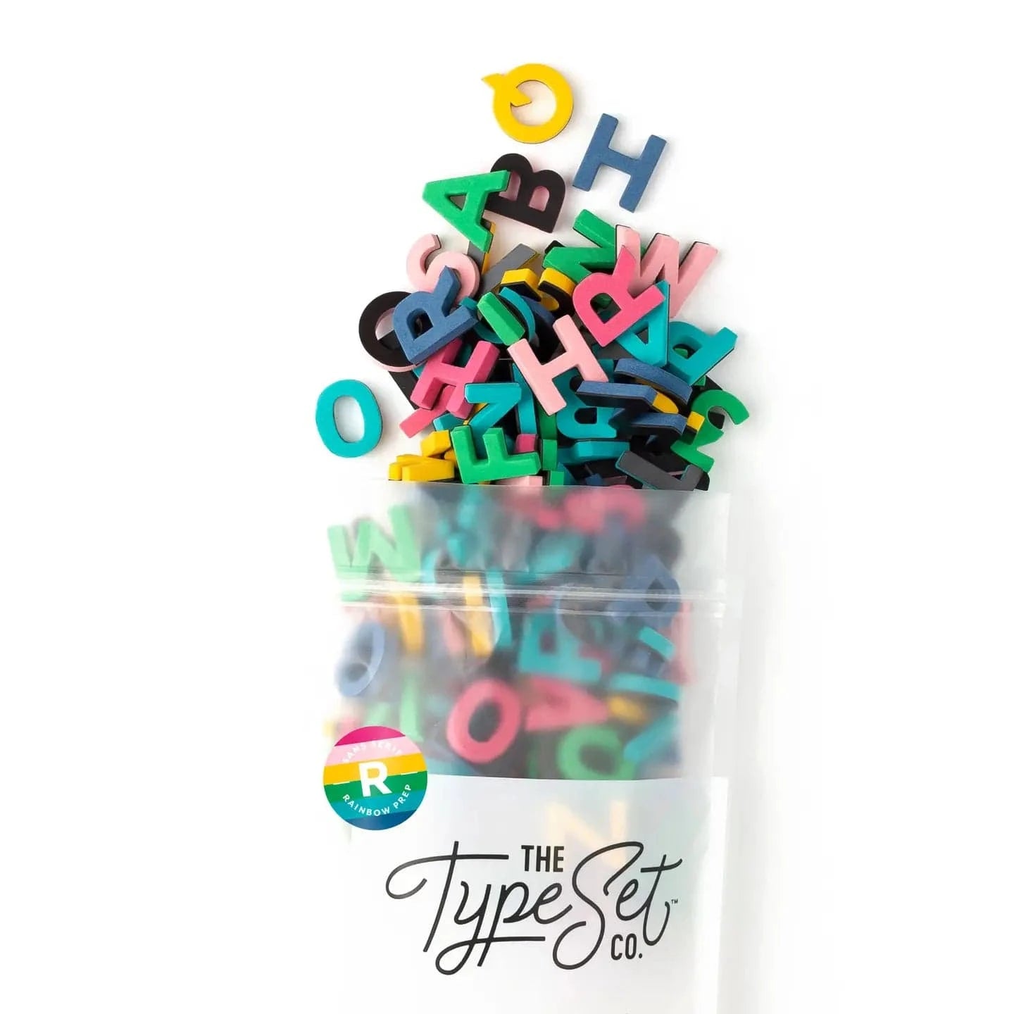 1" 200pc Rainbow Prep Magnetic Letters The Type Set Co. Lil Tulips
