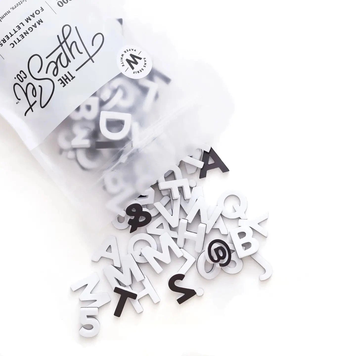 1" 200pc White Magnetic Letters The Type Set Co. Lil Tulips