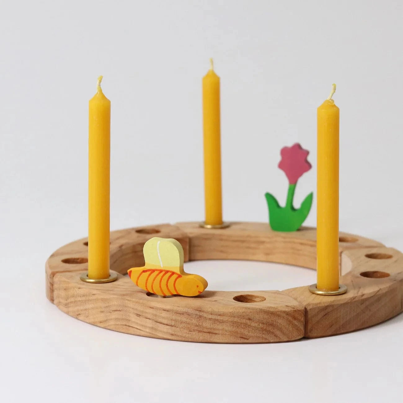 100% Amber Beeswax Candles - 12 pc. Grimm's Lil Tulips