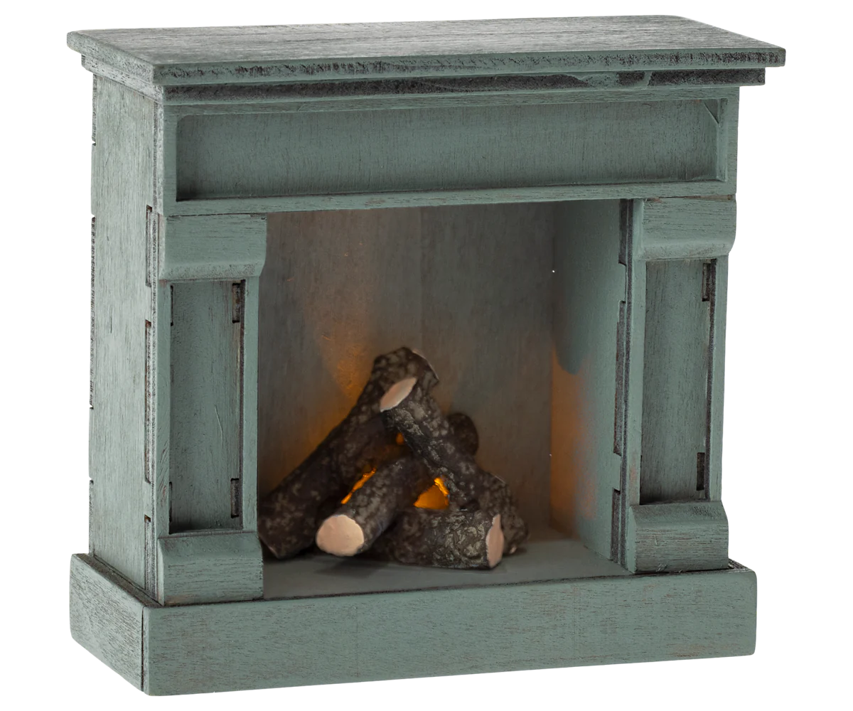 Fireplace, Mouse - Blue