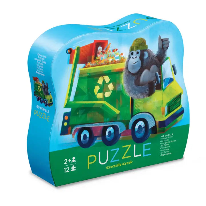 12-Piece Shaped Box Puzzle - Go Gorilla Crocodile Creek Lil Tulips
