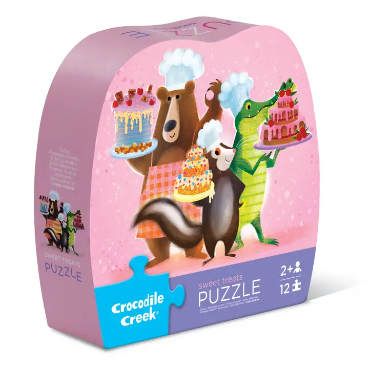 12-Piece Shaped Box Puzzle - Sweet Treats Crocodile Creek Lil Tulips
