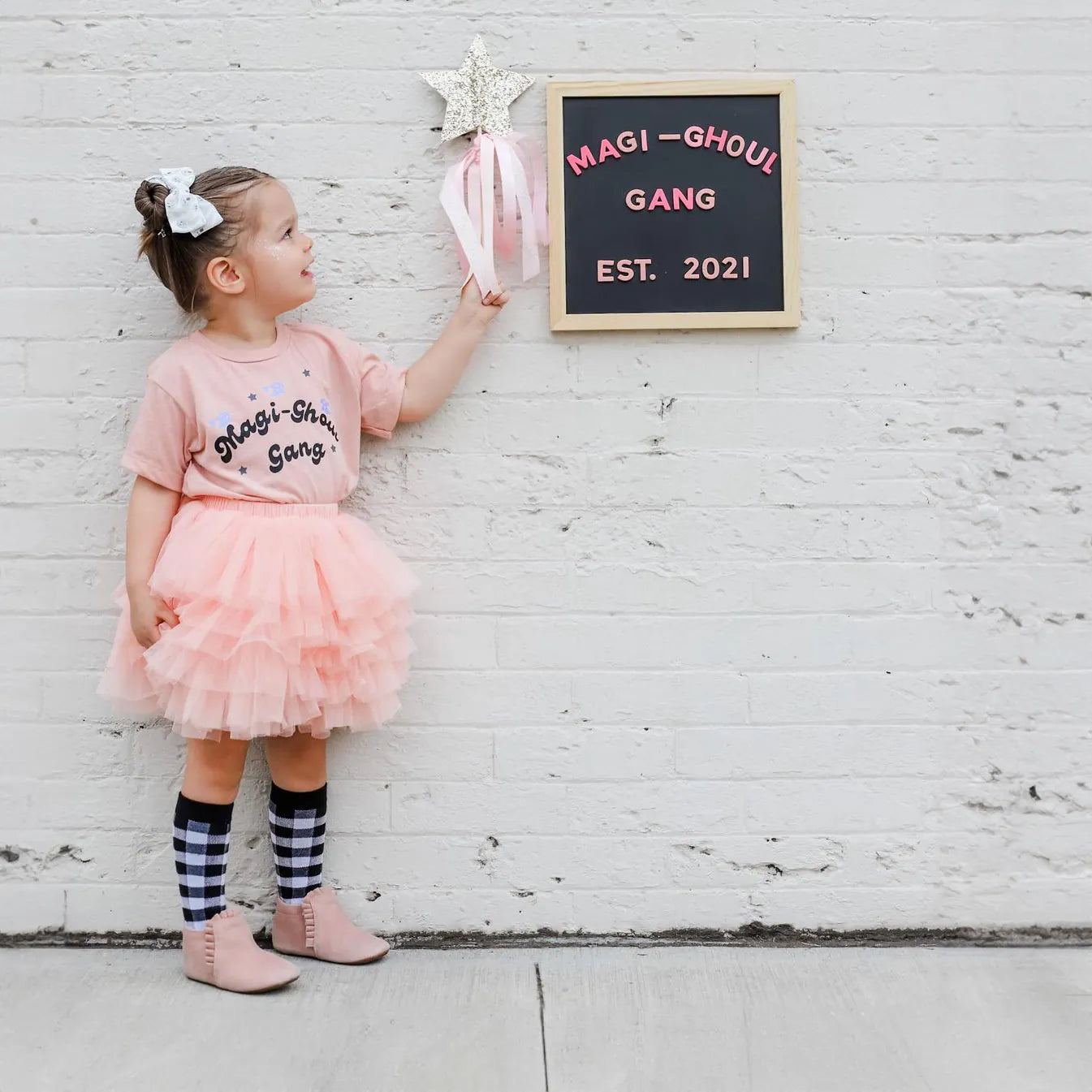 12x12 Black Magnetic Chalkboard The Type Set Co. Lil Tulips
