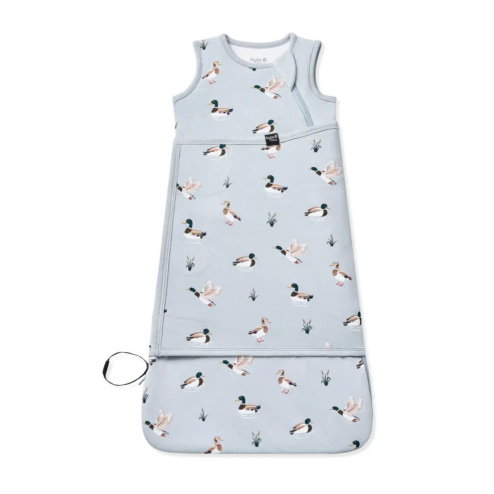 Kyte Baby Sleep Bag Swaddler in Mallard Duck 1.0 TOG, size XS