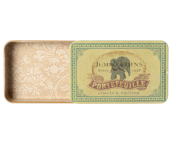 Metal Box with Sliding Lid Blossom- Jumbo Coins
