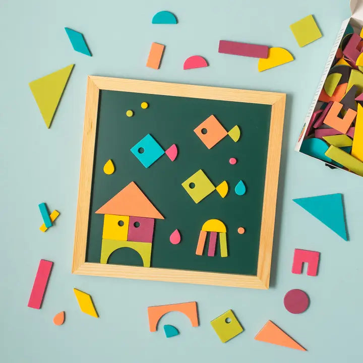 198pc Magnetic Shapes in Rainbow Pop The Type Set Co. Lil Tulips