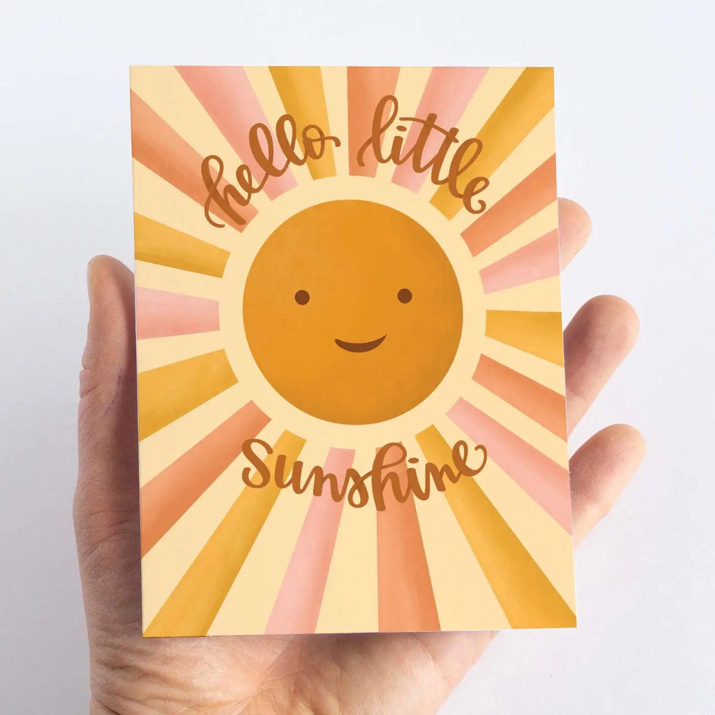 Hello Little Sunshine Baby Shower Card