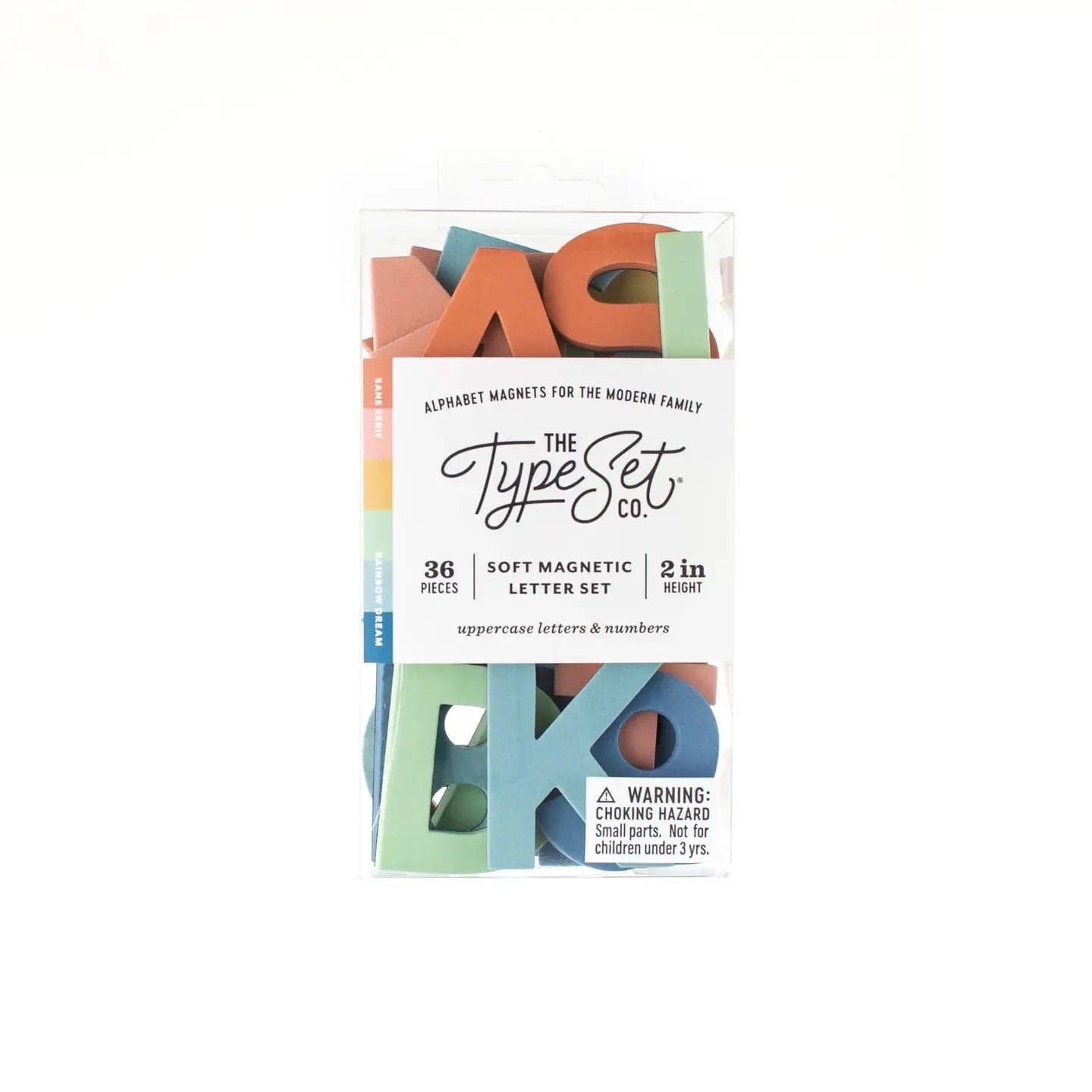2" 36pc Rainbow Dream Magnetic Letters The Type Set Co. Lil Tulips