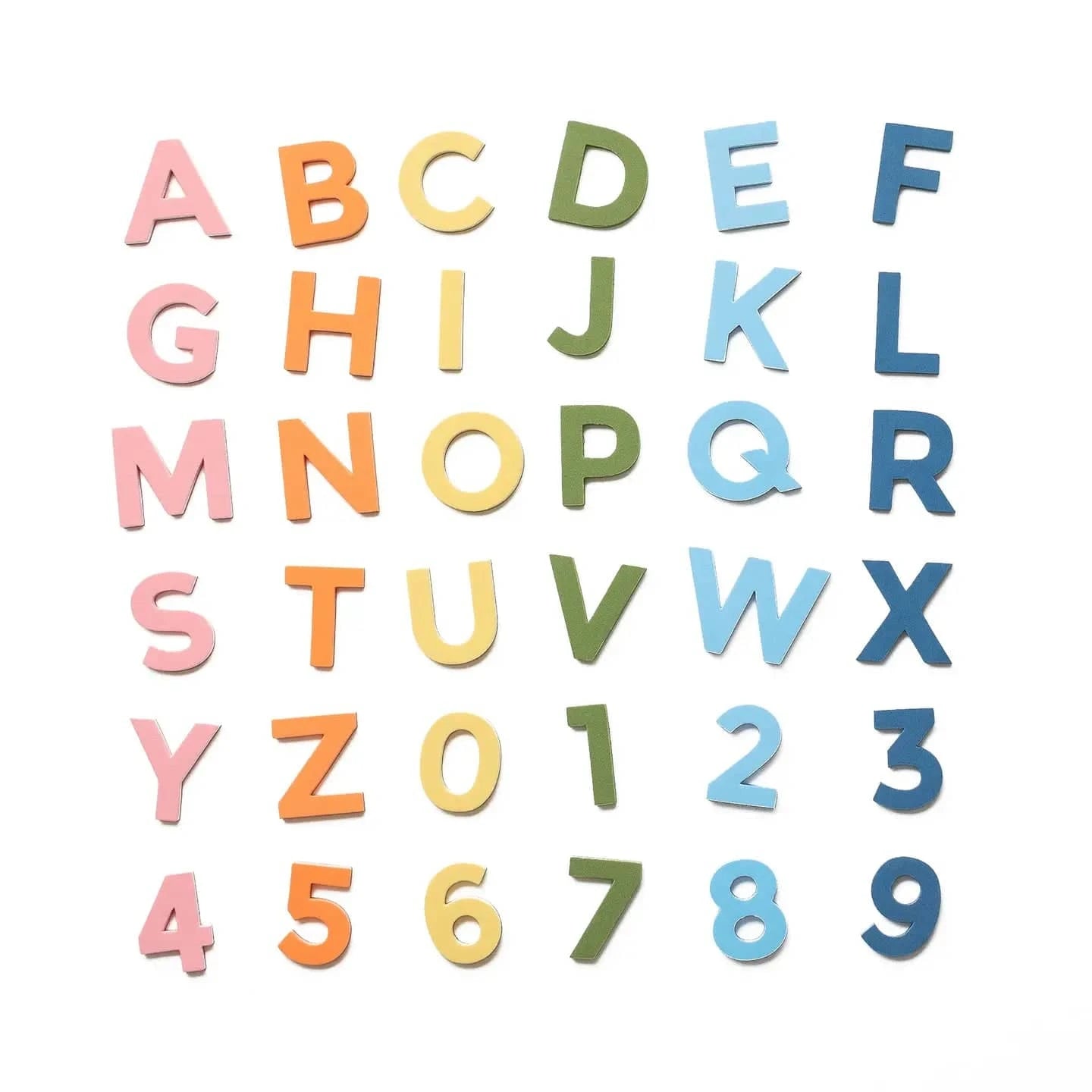 2" 36pc Rainbow Mod Magnetic Letters The Type Set Co. Lil Tulips