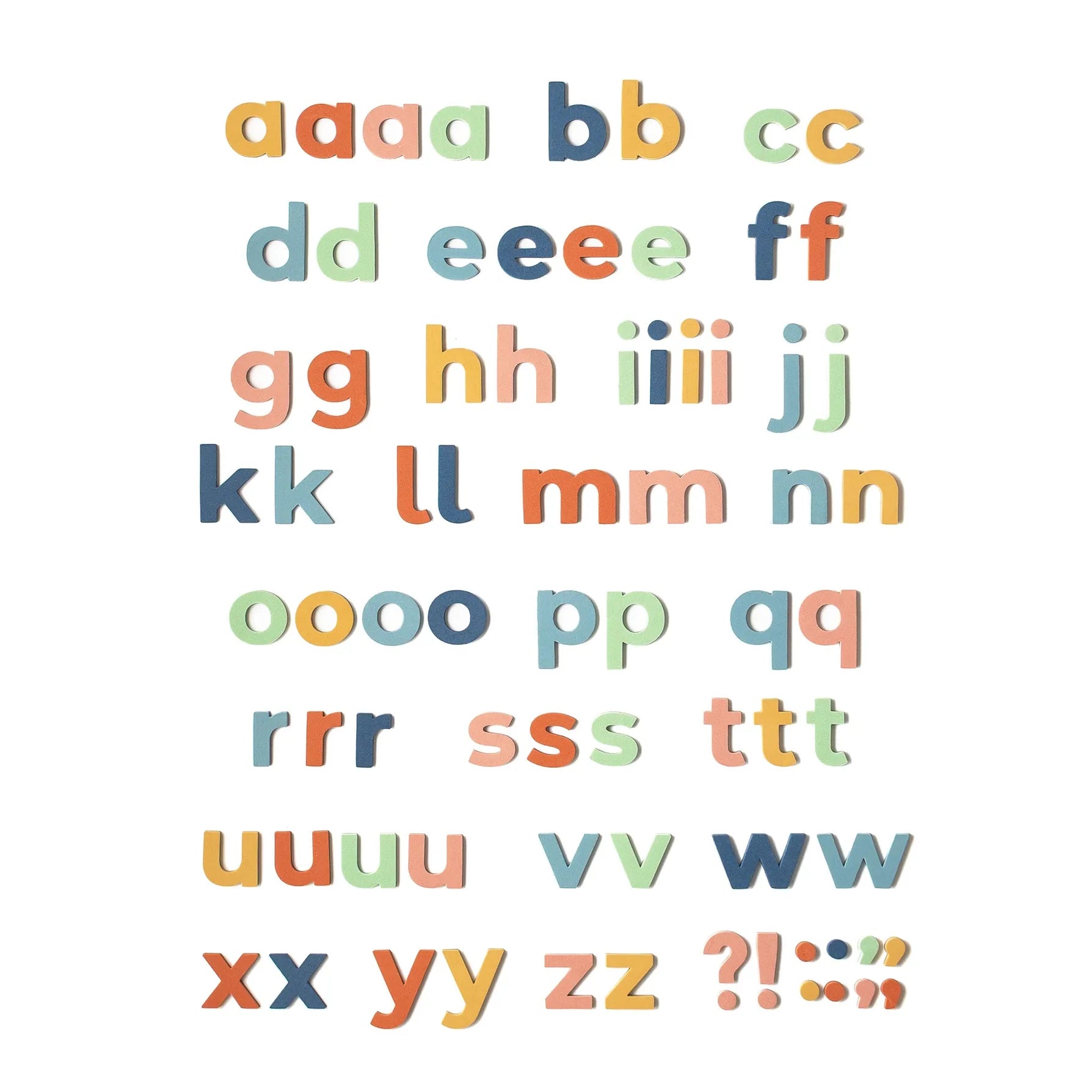 2" 75pc Lowercase Magnetic Letters in Rainbow Dream The Type Set Co. Lil Tulips