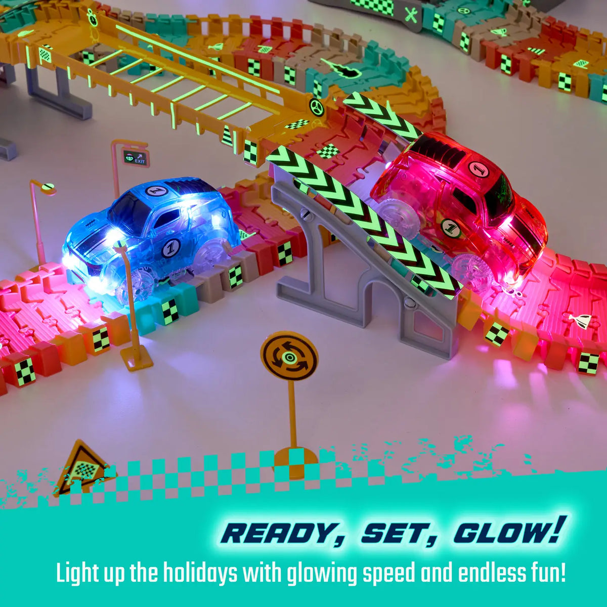 2 Light Up Racer Cars JitteryGit Lil Tulips