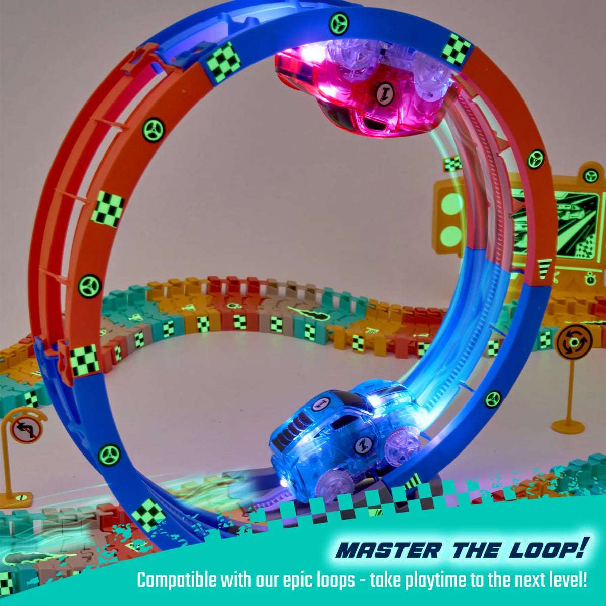 2 Light Up Racer Cars JitteryGit Lil Tulips