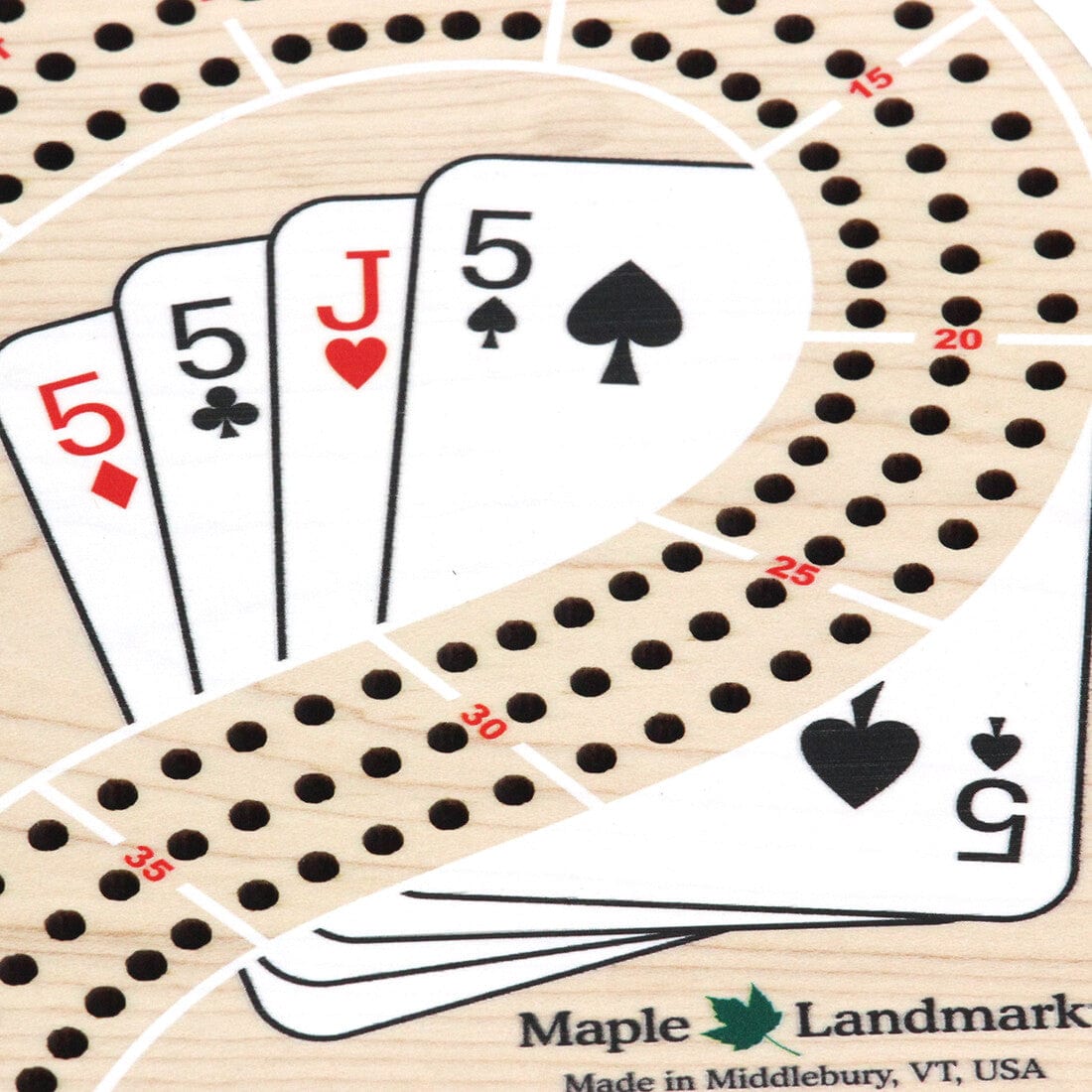 29-Shaped Cribbage Default Maple Landmark Lil Tulips