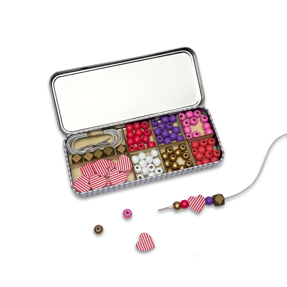 Love & Hearts Bracelet Bead Kit (In Tin)