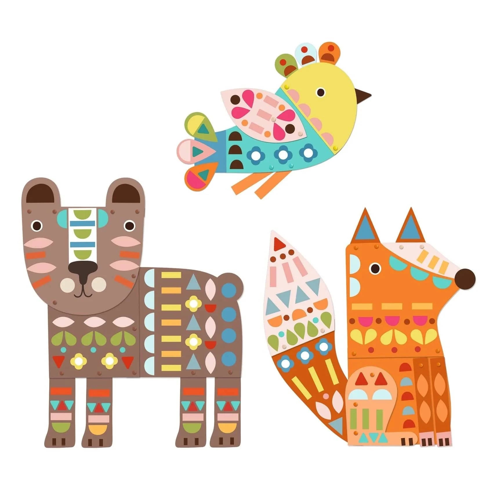 3 Giant Animals Collage Activity Djeco Lil Tulips