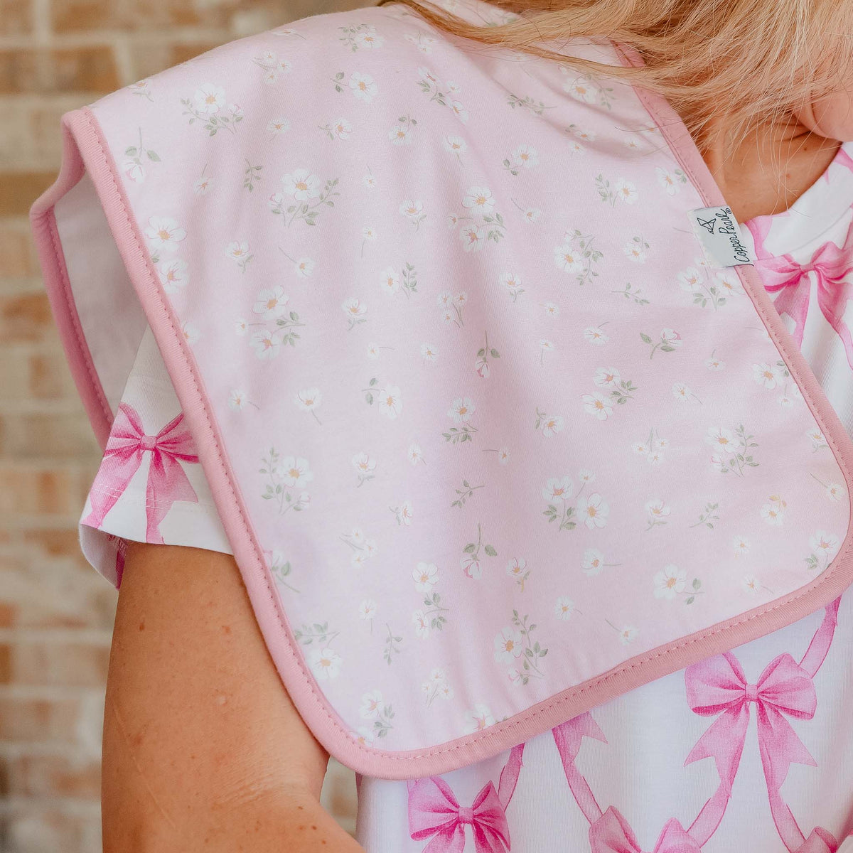 3 Pack Premium Burp Cloths - Bow My Gosh Copper Pearl Lil Tulips