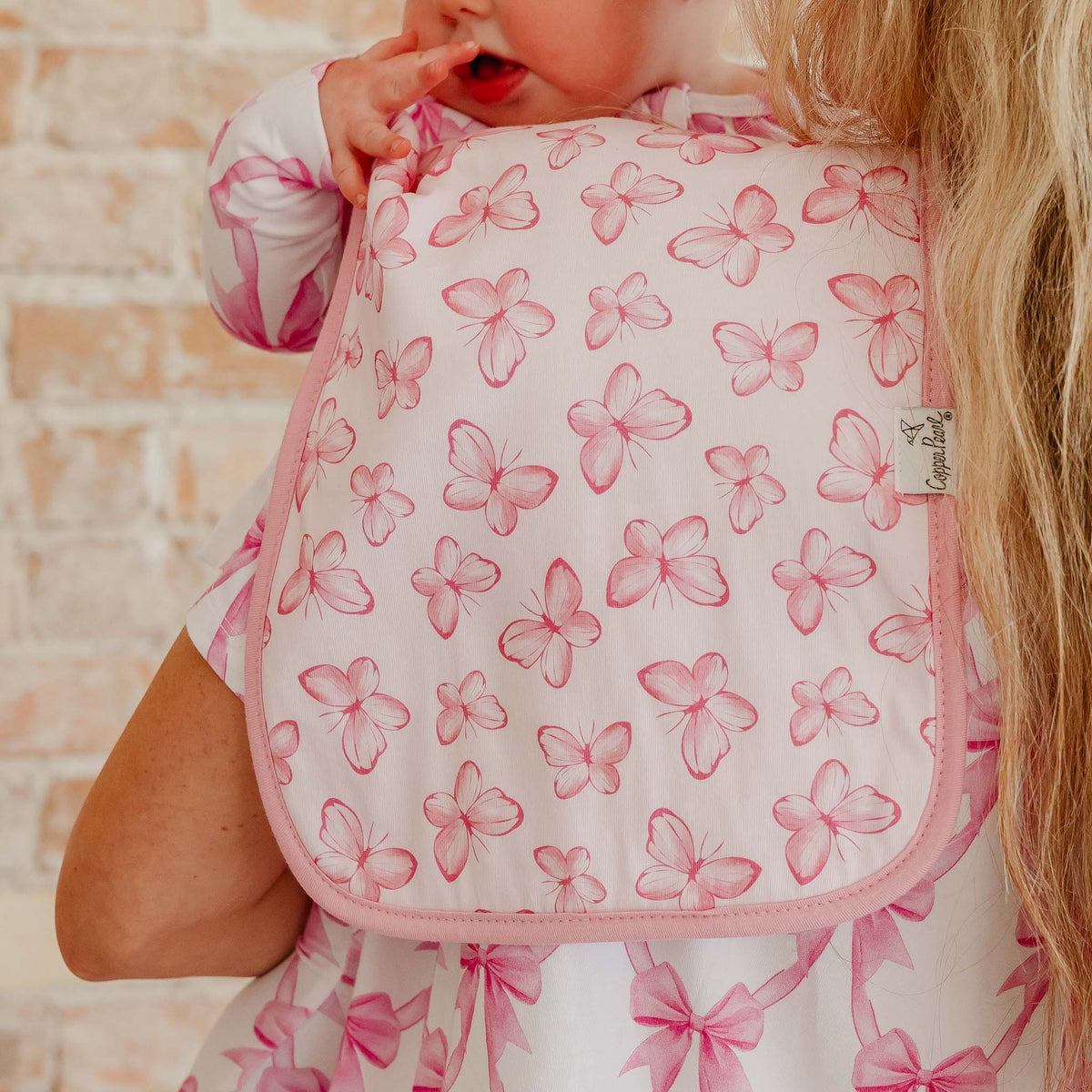 3 Pack Premium Burp Cloths - Bow My Gosh Copper Pearl Lil Tulips