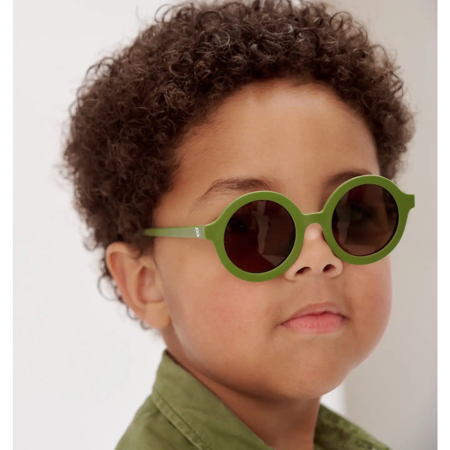 Wild Moss Euro Round Kids Sunglasses with Amber Lens