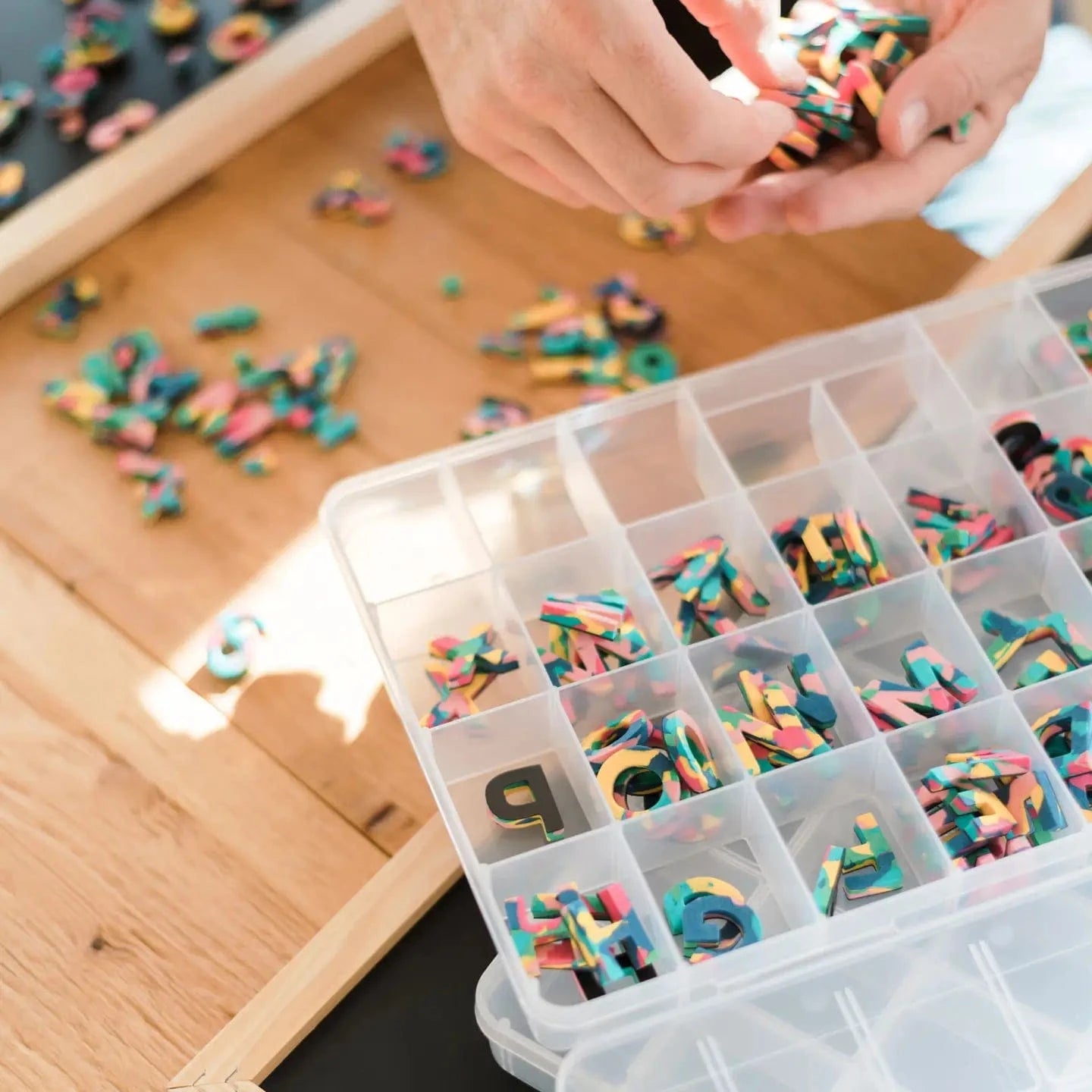 32-Compartment Magnetic Letter Organizer The Type Set Co. Lil Tulips