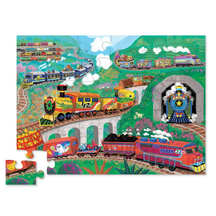 36-Piece Shaped Box Puzzle - All Aboard Crocodile Creek Lil Tulips