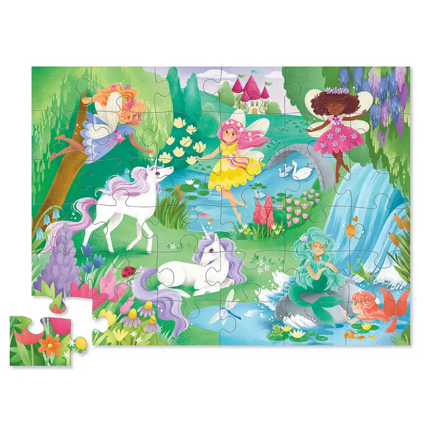 36-Piece Shaped Box Puzzle - Magical Friends Crocodile Creek Lil Tulips