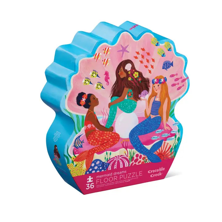 36-Piece Shaped Box Puzzle - Mermaid Dreams Crocodile Creek Lil Tulips