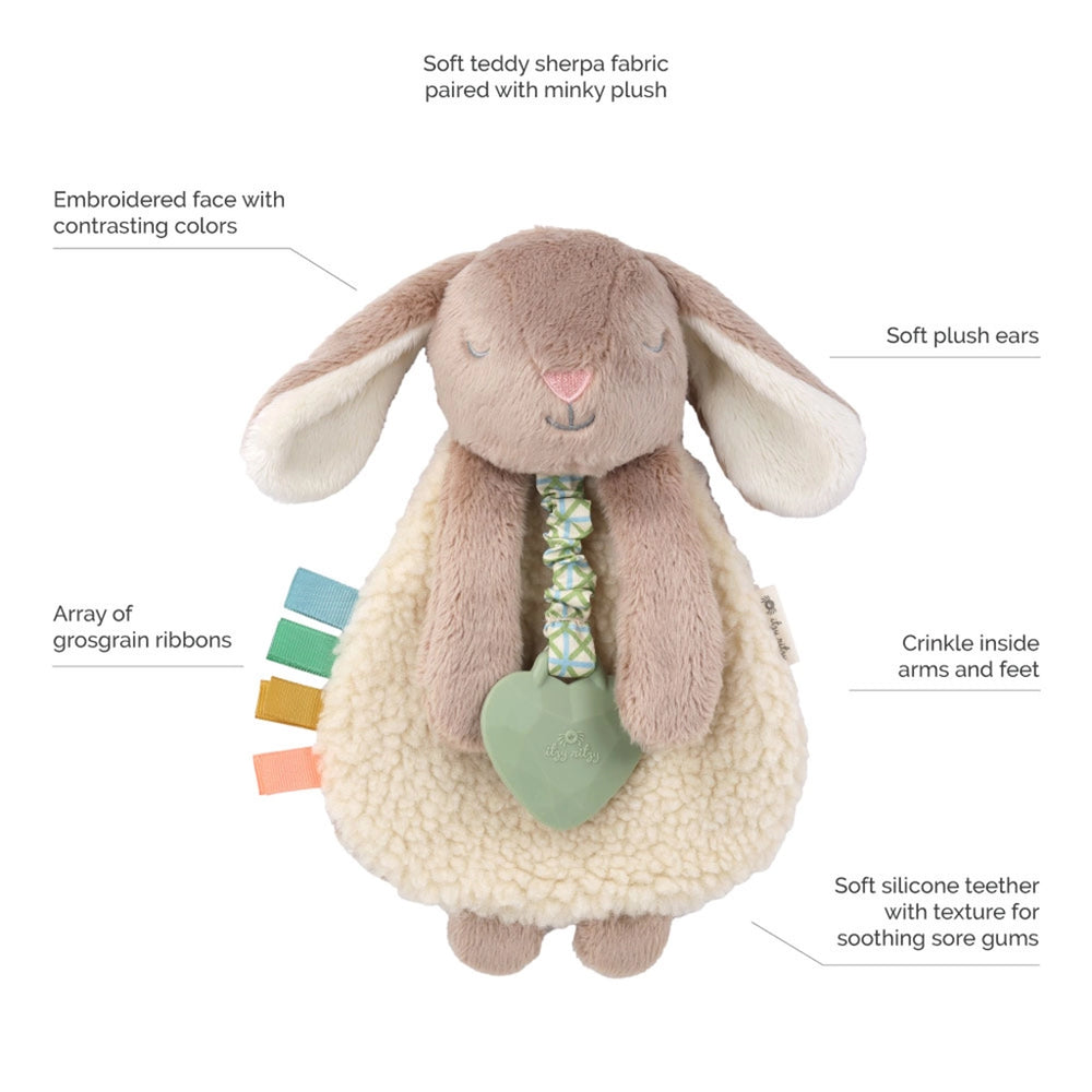 Billie the Bunny Itzy Lovey™ Plush with Silicone Teether Toy
