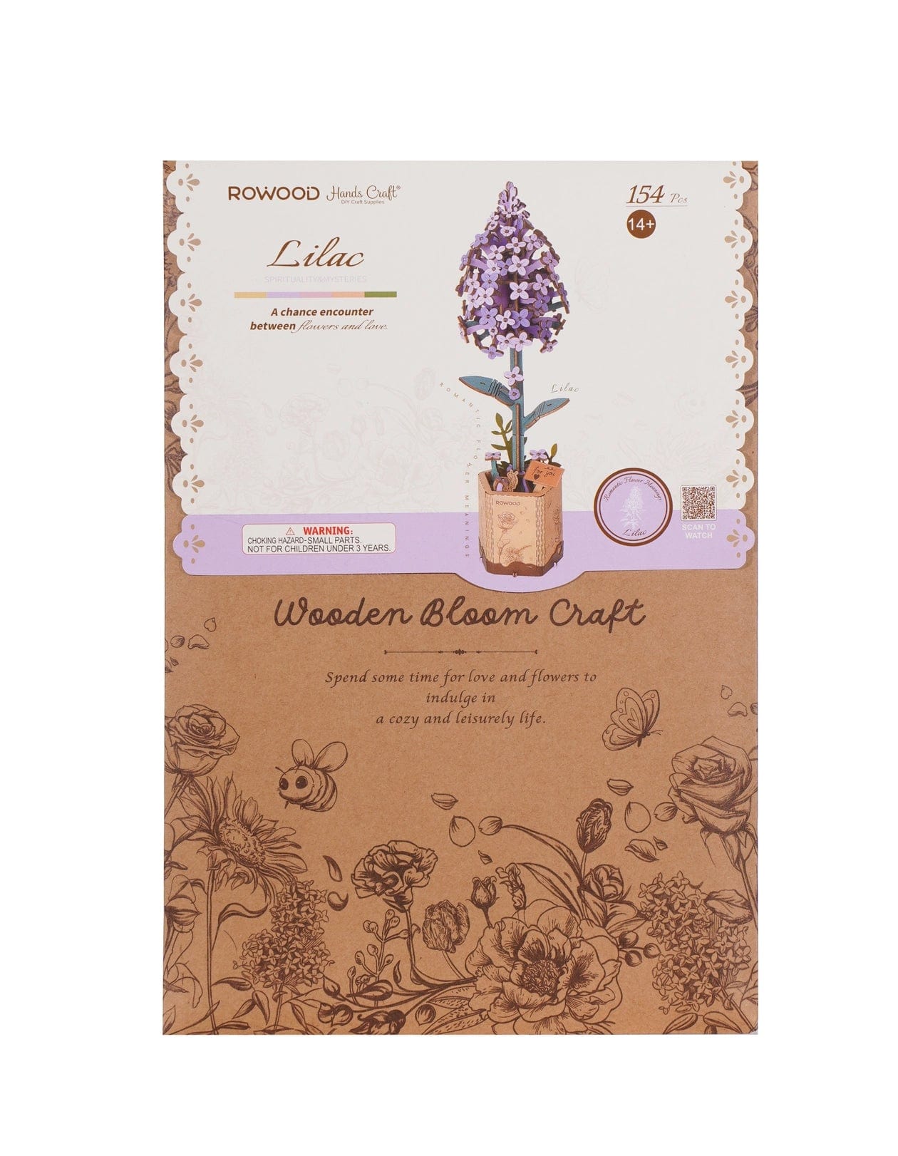 3D Wooden Flower Puzzle: Lilac Rolife Lil Tulips
