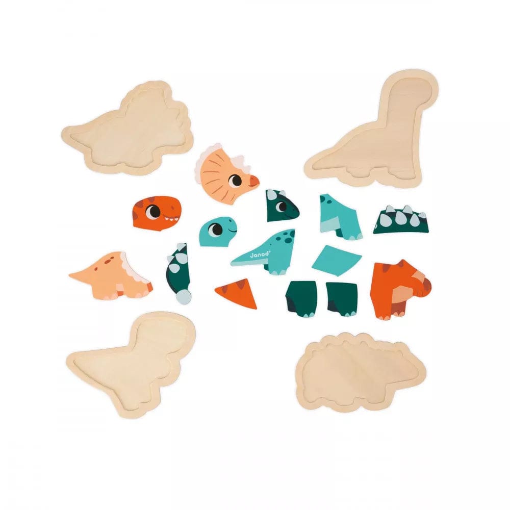 4 Dino Scalable Puzzles Janod Lil Tulips