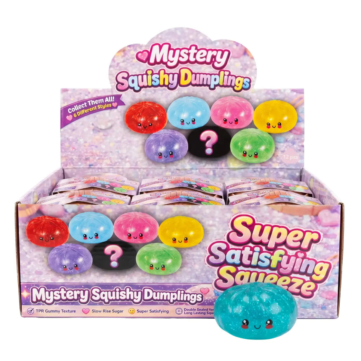 4" Mystery Squishy Dumpling: Slow Rise Sugar Assorted Colors World of Squish Lil Tulips