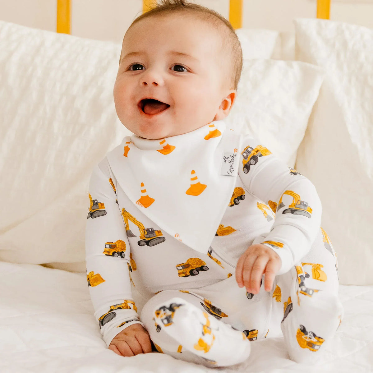4 Pack Baby Bandana Bibs - Dozer Copper Pearl Lil Tulips