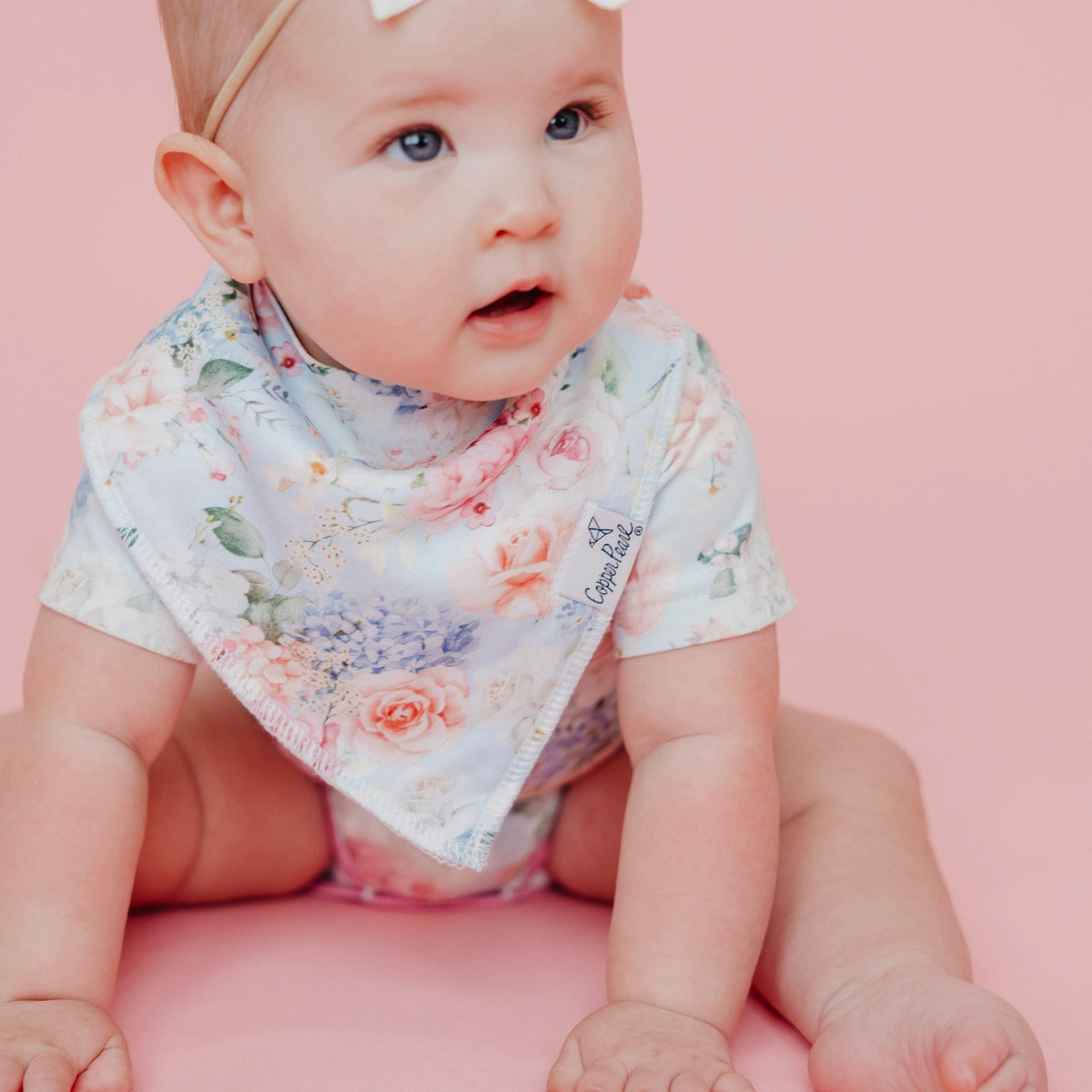 4 Pack Baby Bandana Bibs - Genevieve Copper Pearl Lil Tulips