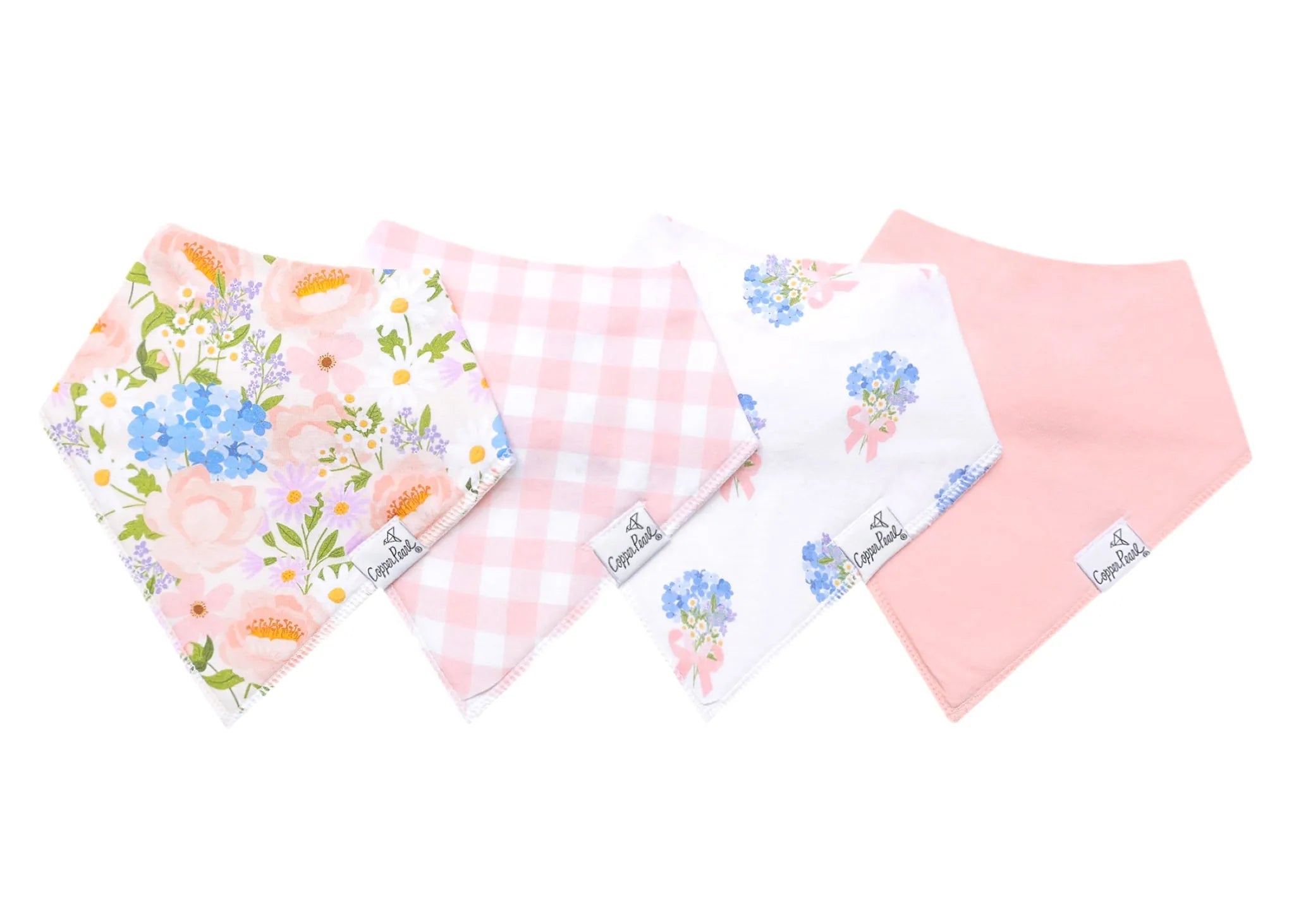 4 Pack Baby Bandana Bibs - Penelope Copper Pearl Lil Tulips