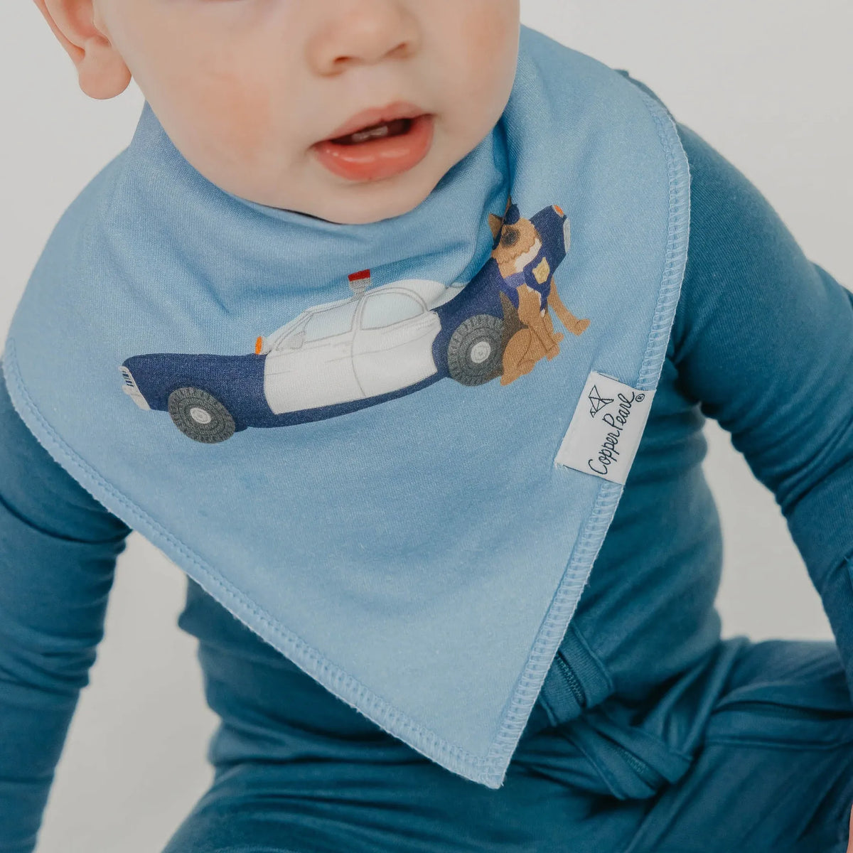 4 Pack Baby Bandana Bibs - Policemen Copper Pearl Lil Tulips
