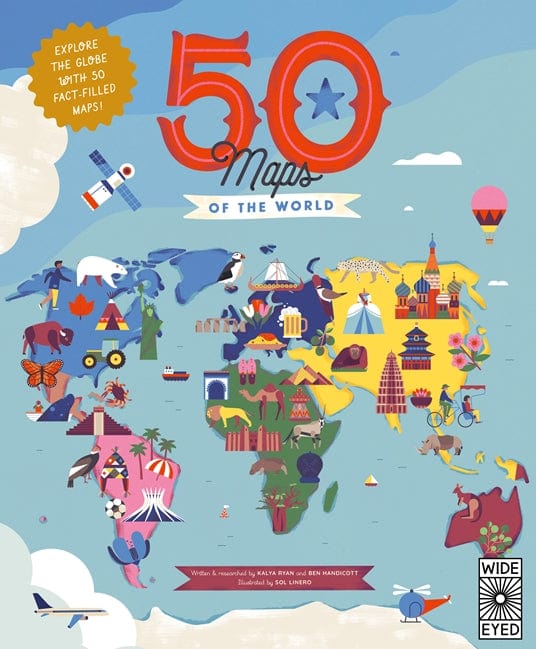 50 Maps of the World Paperback Quatro Lil Tulips