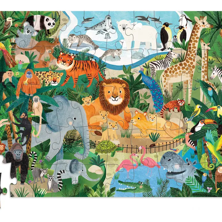 50-Piece Flat House Puzzle - Zoo Crocodile Creek Lil Tulips