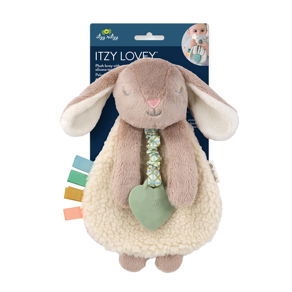 Billie the Bunny Itzy Lovey™ Plush with Silicone Teether Toy
