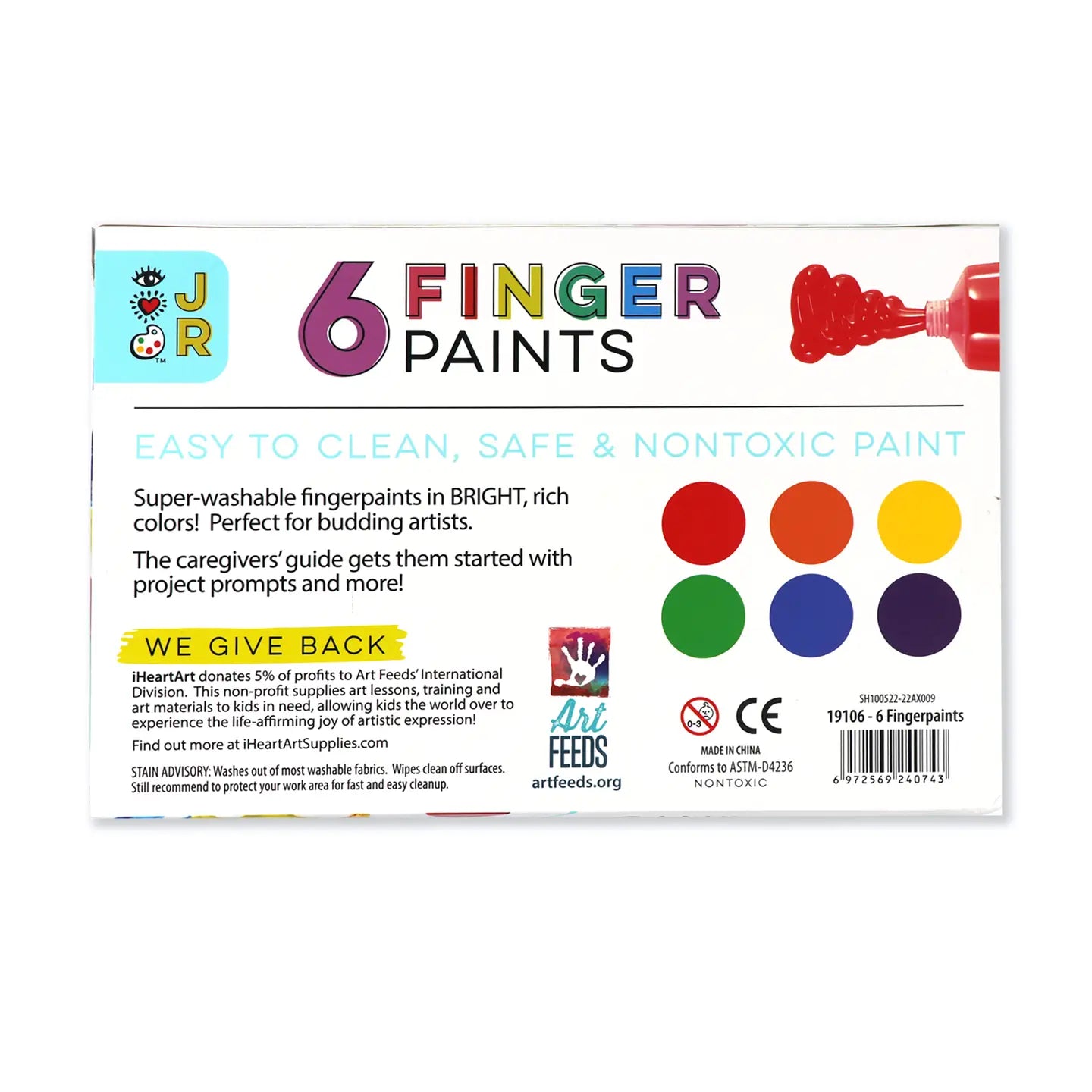 6 Finger Paints Bright Stripes Lil Tulips