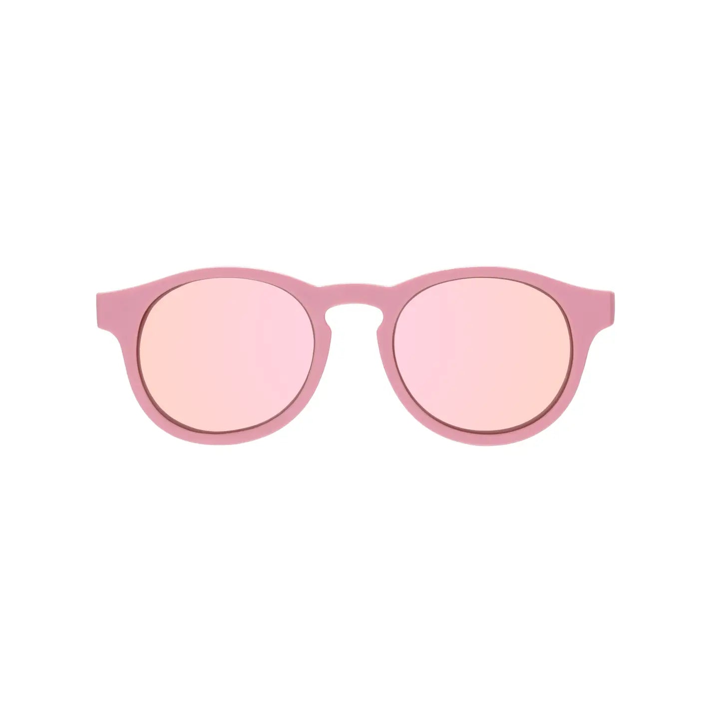 Pretty in Pink Polarized Keyhole Sunglasses with Mirrored Lens
