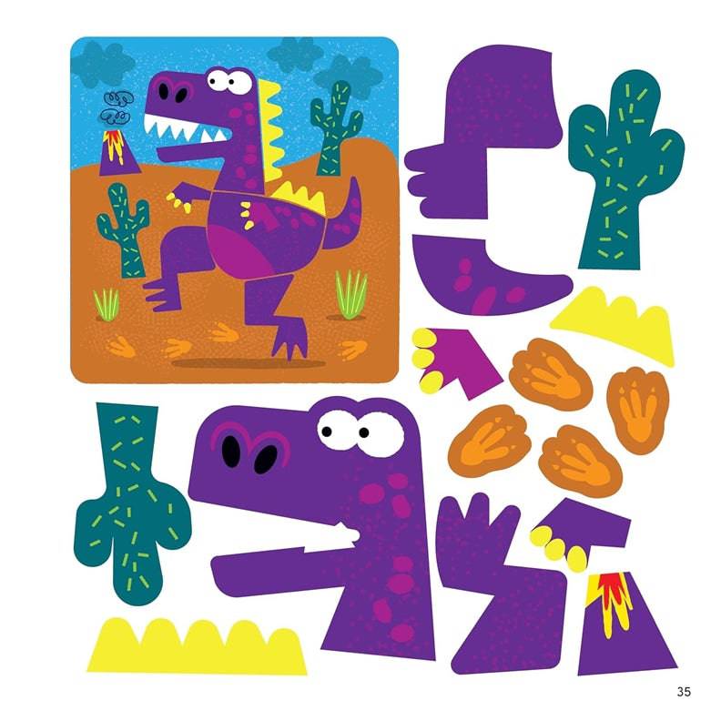 First Fun Sticker Painting: Dinosaurs inside pages - Fox Chapel Publishing