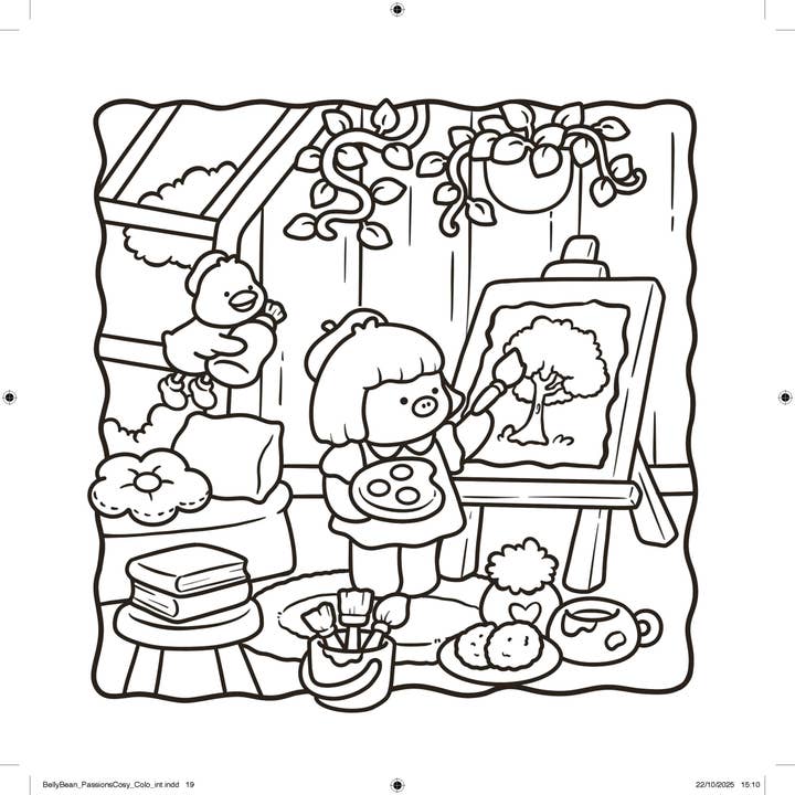 Interior preview of Cozy Crafty coloring book