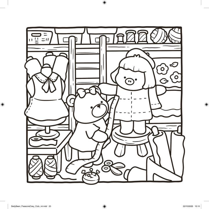Interior preview of Cozy Crafty coloring book