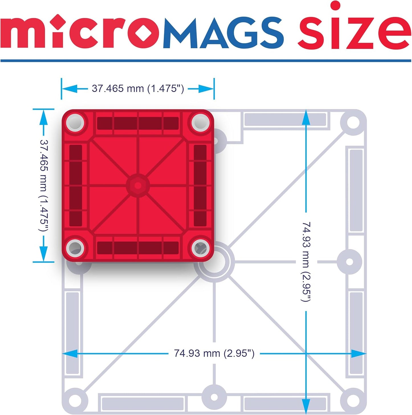 MAGNA-TILES® microMAGS 70 Piece Deluxe Set