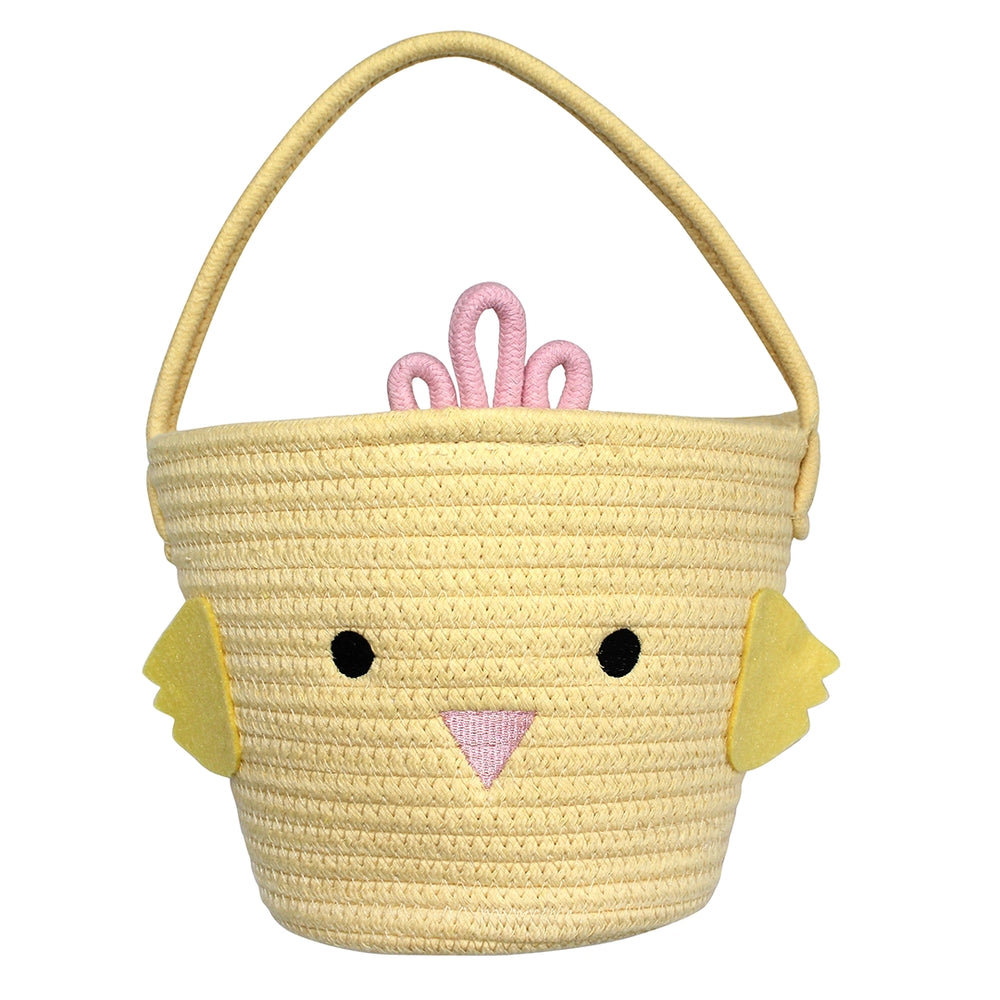 Yellow Chick Rope Easter Basket