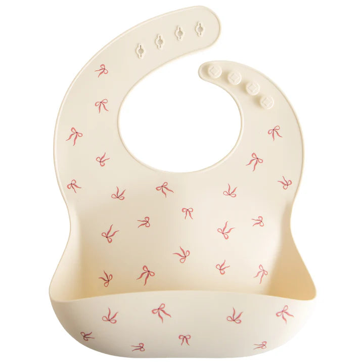 Silicone Baby Bib (Bows)