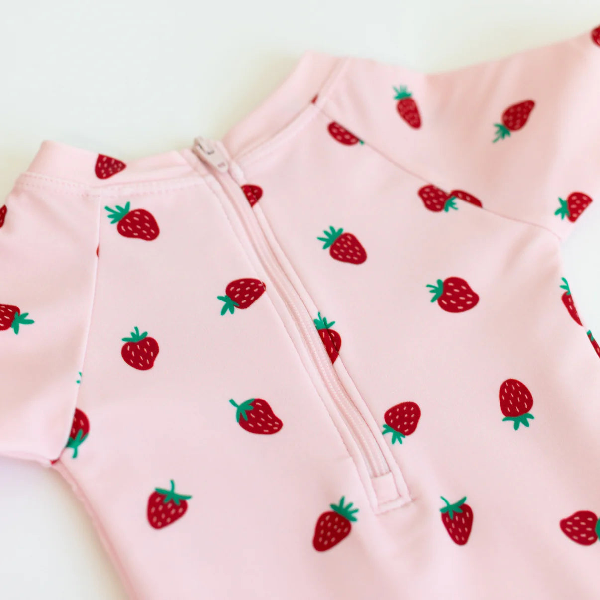 Strawberries Long Sleeve One-Piece Rash Guard Bathing Suit